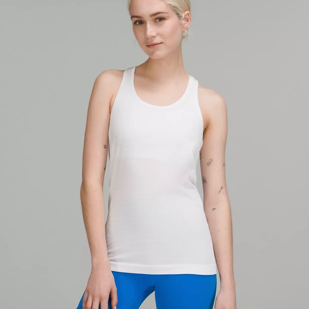 Great Condition White Swiftly Tech Racerback Tank… - image 1